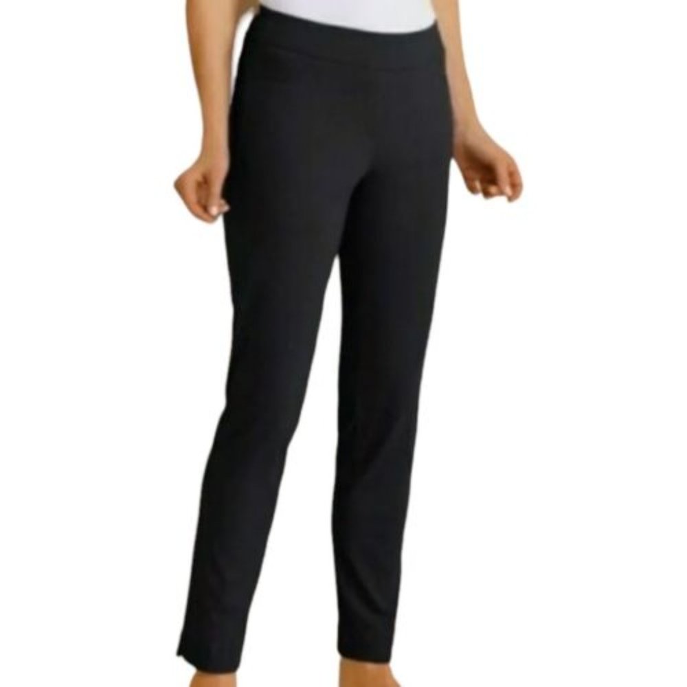 soft surroundings medium black tapered stretch legging pants Size S